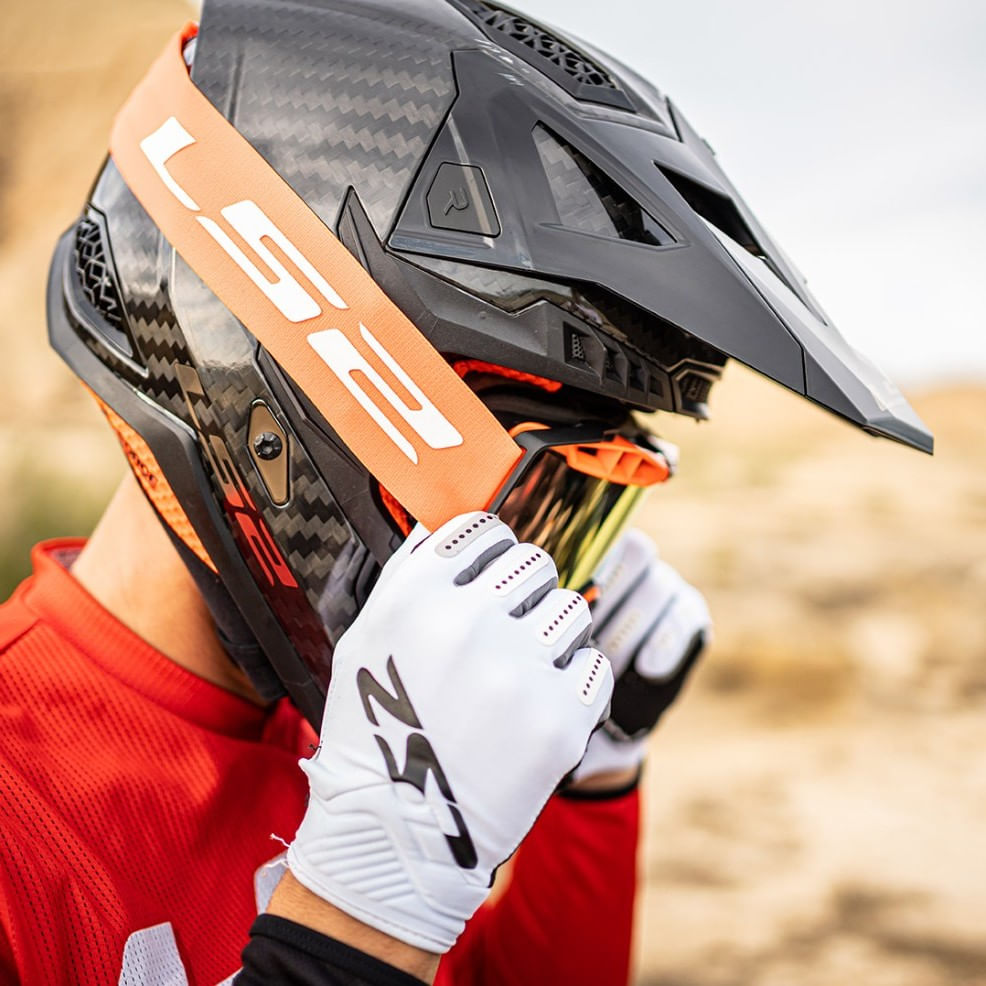 Guante LS2 Bend Hombre Blanco / Gris